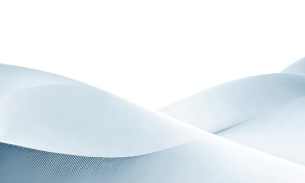 Bright white grey waves abstract motion background
