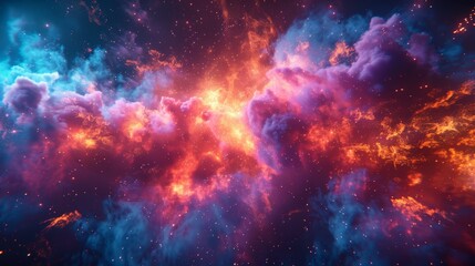 Obraz premium Vibrant Abstract Explosion of Neon Colors
