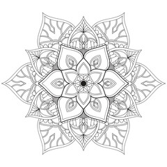 mandala coloring design art classical style 