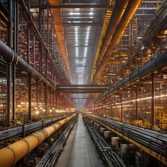 Obraz premium Industry pipeline transport city