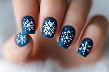 Xmas, winter nail design idea