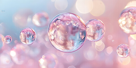 Colorful Bubbles with Soft Background Effects
