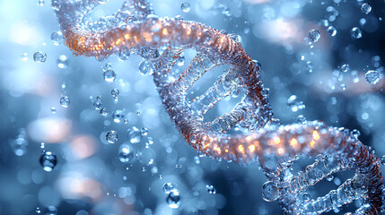 Stunning 3D Representation of a DNA Helix in Water