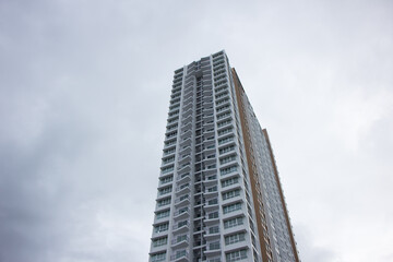 High Building Apartment with cloudy sky