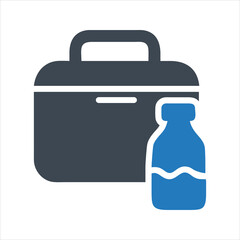 Lunch box icon. Healthy eating icon