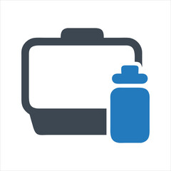 Food container icon. Lunch box icon