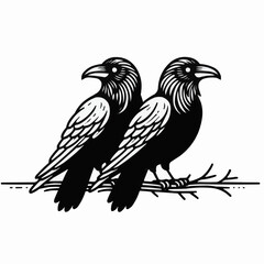 Obraz premium Hugin and Munin 