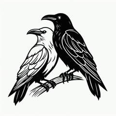 Obraz premium Hugin and Munin 