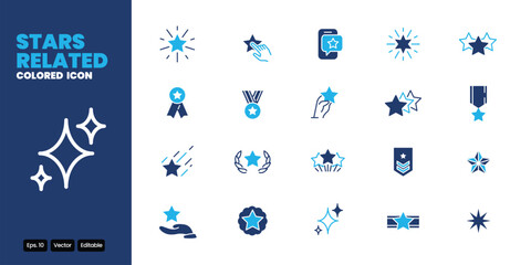 Obraz premium star related colored icon vector design good for web and mobile app