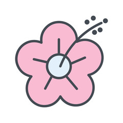 Hibiscus Vector Icon