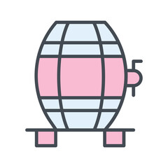 Wine Cask Vector Icon