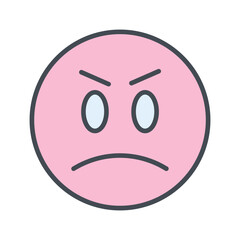 Angry Face Vector Icon
