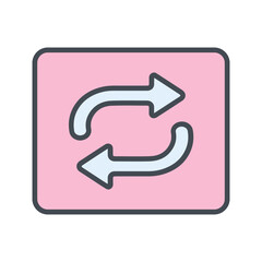 Repeat Button Vector Icon