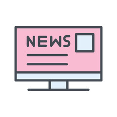 Social Media News Vector Icon