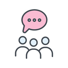 Group Chat Vector Icon
