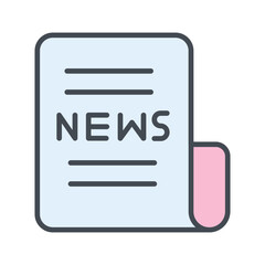 Newspaper Front Page Vector Icon