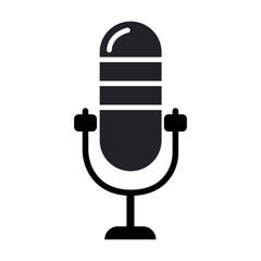Podcast microphone icon . Modern design for audio recording