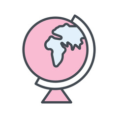 Earth Globe Europe-Africa Vector Icon