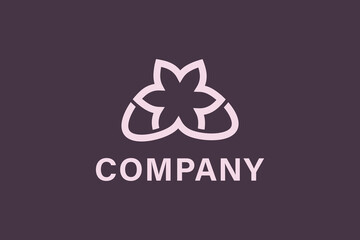 Modern flower w letter logo creative design