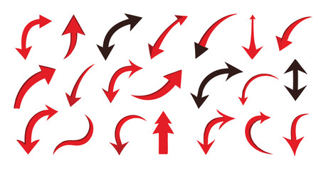 Set of Black Rotating Arrows - Vector Icons for Cycle and Refresh Concepts