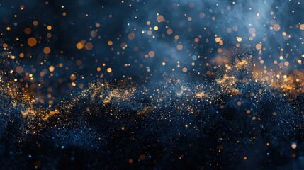 Mesmerizing cosmic bokeh of glittering lights in a nighttime sky background creating a magical dreamlike atmosphere of luminous sparkling energy  This abstract