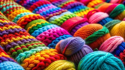 Discover an array of vibrant, colorful knitting patterns designed for creative textile and craft projects, suitable for