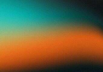 Naklejka premium Teal orange black color gradient background, grainy texture effect, poster banner landing page backdrop design