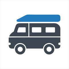 Public transport icon. Traveling car icon