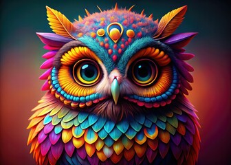 Obraz premium Adorable and bright owl cliparts suitable for creative uses, educational content, and nature-inspired themes, infusing fun and color into any project or artwork.