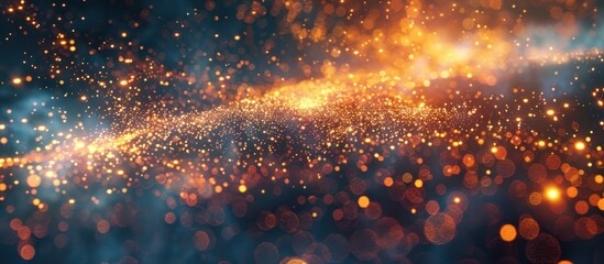 Vibrant colorful explosion of sparks glittering lights and shimmering bokeh effects creating a dazzling electrifying background perfect for festive events