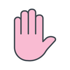 Obraz premium Raising Hands Vector Icon