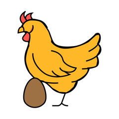 hen egg chicken farm food line icon vector. hen egg chicken farm food sign. isolated symbol illustration