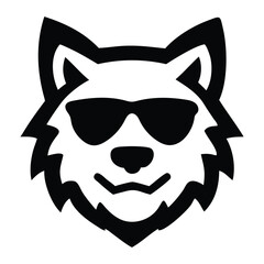 Wolf Icon in Sunglasses – Logo Design
