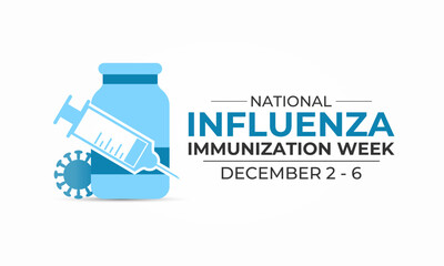 National immunization awareness month observed each year in during August. vector graphic Banner poster, flyer and background design template.
