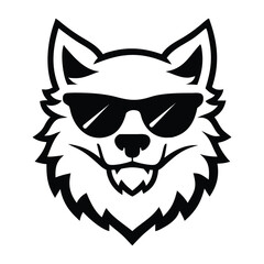 Fototapeta premium Wolf Icon in Sunglasses – Logo Design