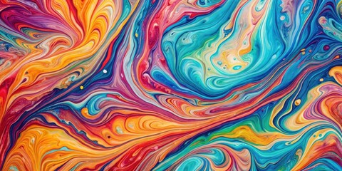Obraz premium Abstract marbled background in vibrant colors, perfect for smartphone wallpapers or digital design projects, marble