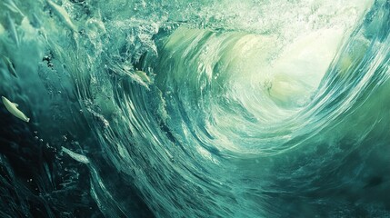 Stunning View Inside a Breaking Ocean Wave