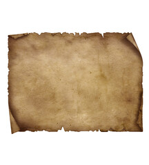 Old paper background, Paper treasure map. Old parchment scroll. Papyrus, Ancient manuscript. Antique document. Vintage torn sheets. Historical curled page, 3d illustration, 3d rendering