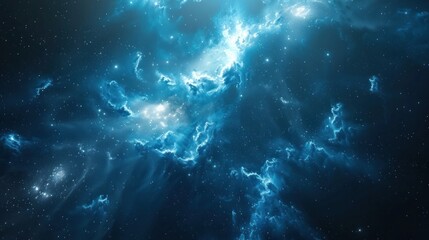 Obraz premium Breathtaking cosmic explosion of glowing nebula in deep space with swirling cosmic dust and luminous stellar energy radiating through the night sky Captivating astronomical discovery