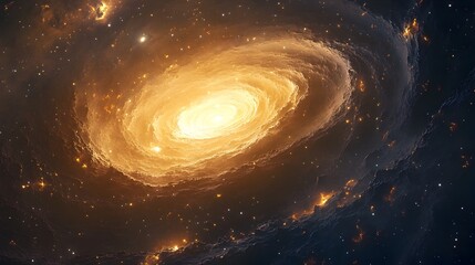 Captivating Spiral Galaxy Illuminating the Vast Cosmic Expanse of the Universe