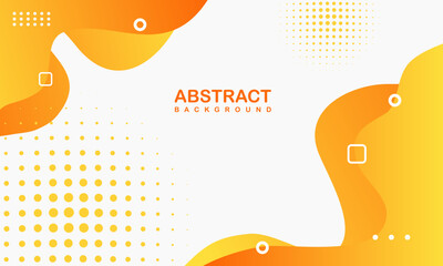 Abstract modern yellow and orange gradient circle layer background with halftone dots and shadow decoration. Suitable for poster, cover, banner, flyer, brochure