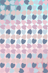Pastel Hearts Pattern: Romantic Soft Color Background Design
