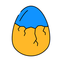 healthy egg chicken farm food line icon vector. healthy egg chicken farm food sign. isolated symbol illustration