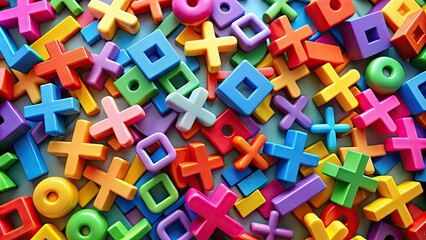 Fototapeta premium Explore a rich array of mathematical symbols designed for educational and creative purposes, ideal for enhancing visual learning and inspiring artistic innovation across multiple domains.