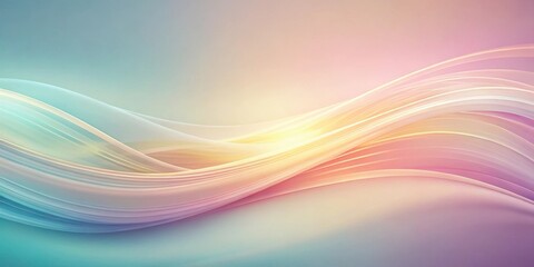 Fototapeta premium Abstract Pastel Waves with a Gentle Glow and Smooth Transitions