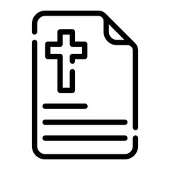 Fototapeta premium sermon line icon