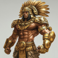Obraz premium Aztec character for slot game, mobile game, video game, Illustration