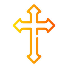 Obraz premium cross gradient icon