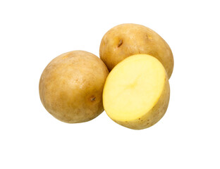 Raw whole potatoes.