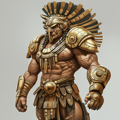 Obraz premium Aztec character for slot game, mobile game, video game, Illustration